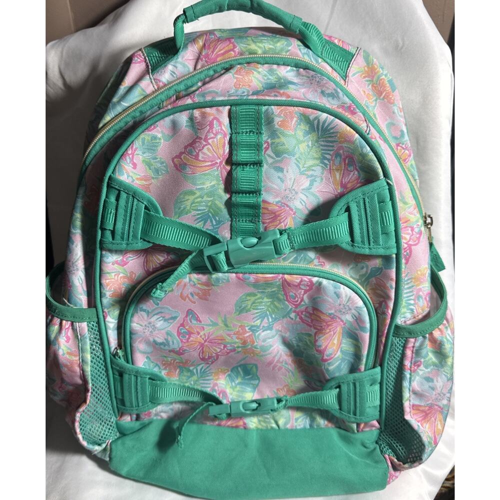 Lilly Pulitzer X Pottery Barn Kids Pink Butterflies Mackenzie Large 17’ Backpack